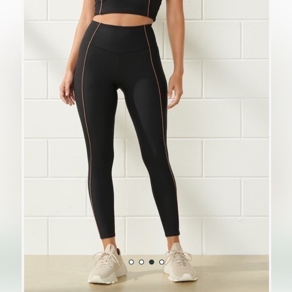 Nwt Ypb Abercrombie & Fitch Curve Love 7/8 Length Leggings Black Size Xs